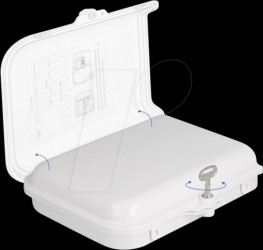 87902 Fiber Optic Distribution Box IP65 waterproof lockable 8 port whi