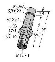 Czujnik indukcyjny Turck BID1,5-G120KK-AP6-H1141, 10 - 30 V, 1 szt.