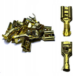 10szt. KONEKTOR ŻEŃSKI 6,3 Z ZACZEPEM KONEKTORY KABLOWE SAMOCHODOWY