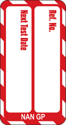 Zawieszka w rozmiarze nano Biały na czerwonym Angielski Brady