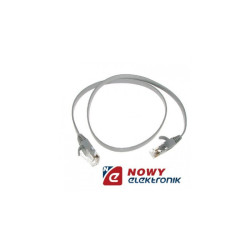 Kabel LAN kat.6 UTP 0,5m szary płaski