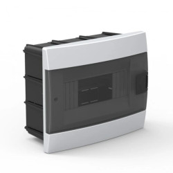 Rozdzielnica podtynkowa 8-modułowa 215,5x173,5x105,5mm biała dymna 600.000.801 HOROZ ELECTRIC