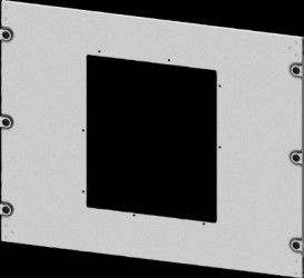 Aperture, rectangular, sheet steel, (W x H x D) 800 x 550 x 10 mm, light gray, 8PQ2055-8BA07