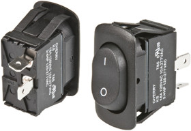Przełącznik kołyskowy Wł.-wył. Nie 21 A przy 14 V DC SPST Czarny IP56 ZF