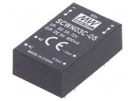 Przetwornica DC/DC 3W 36-72VDC 5VDC Iwyj 600mA SCWN03C-05