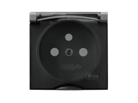 ARIA Pokrywa gniazda bryzgoszczelnego wieczko przezroczyste szary mat PGPH-1UZ/70/d OSPEL