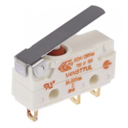 Mikroprzełącznik V4NST7Y1-UL z dżwignią 18mm 5A/250VAC ON-(ON) IP67