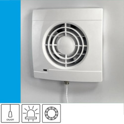 Wentylator domowy Aero VK100P kontrolka LED, przełącznik pociągany, łożysko kulkowe, fi 100 mm, kolor biały