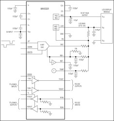 3V, Dual RS-232 Transceiver with LCD Supply and Contrast Controller