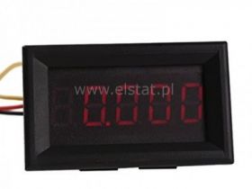 Panelowy woltomierz LED zakres 33V DC, precyzyjny