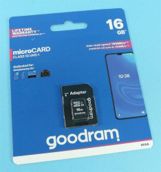 KARTA CLASS10+ADAPTER 16GB MICRO GOODRAM