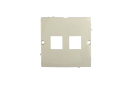 Simon Basic Pokrywa gniazda teleinformatycznego podwójnego 2xRJ Keystone płaska biała BMGK1P/11