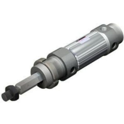 Siłownik pneumatyczny z tłoczyskiem SMC Dwustronne działanie Action C76 100 mm Zderzak gumowy C76KY40-100S