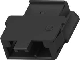 Plug, unequipped, 3 pole, straight, 1 row, black, 1-968977-9