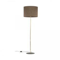 Lampa podłogowa z elegancką, złotą nogą UMBERTO E27 brązowy klosz 16031 TK Lighting