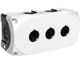 Obudowa kasety 3-otworowa 22mm szara IP67 LPZP3A8