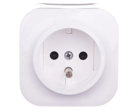 FORIX Gniazdo pojedyncze z/u 16A IP20 białe 782417