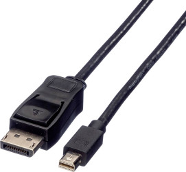 Value DisplayPort kabel Złącze DisplayPort, Złącze Mini DisplayPort 1.50 m czarny 11.99.5638 ekranowanie Kabel DisplayPo
