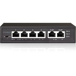 Switch PoE EasyCam 4FE x POE + 2FE UPLINK 60W