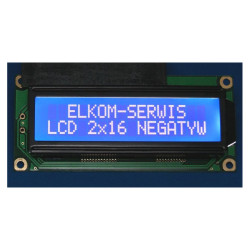 WYŚWIETLACZ LCD 2x16 WH1602 B2 TMI LED NEGATYW BLUE CYRYLICA 16x2