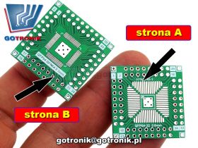 Płytka drukowana QFP64 / QFN64 uniwersalna