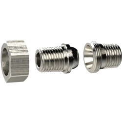 Double threaded nipple, L 37 mm, 25 bar, brass, nickel-plated, for pipe systems, 136560