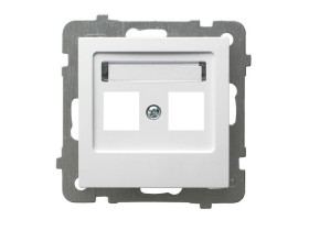 AS ANTYBAKTERYJNY Obudowa gniazda podwójne typu Keystone prosta produkt zawiera szkło fosforanowo-srebrowe GPK-2GA/p/00 OSPEL