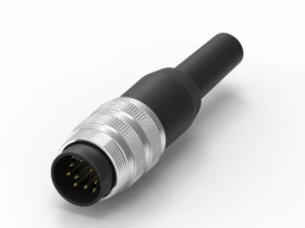 Złącze DIN 12 -pinowe Męski Montaż na kablu 60 V