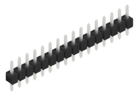 Pin header, 16 pole, pitch 2.54 mm, straight, black, 10047940