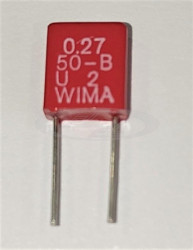 270nF 50V 10% R=5mm kondensator poliestrowy MKS2 WIMA