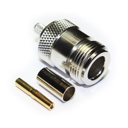 Złącze koncentryczne Montaż na kablu Żeński 50Ω typ złącza Złącze N 11GHz Połączenie zagniatane typ kabla RG58