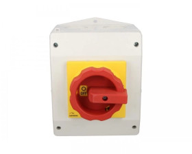 Rozłącznik główny/awaryjny w obudowie 3P 63A 22kW AC23A 400V pokrętło żółto-czerwone 3LD2565-0TB53