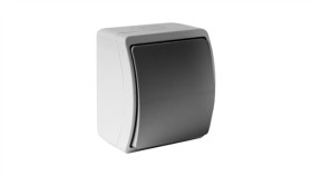 Łącznik Pojedynczy Natynkowy 10A Ip44 Popiel/Grafit 151-08 Dv 8189