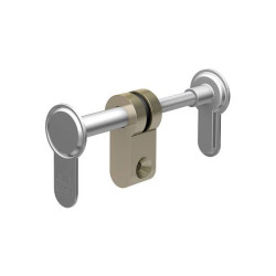 Basi 9000-0055 Universal Dummy Cylinder, Fire Door Safe, Nickel-Plated