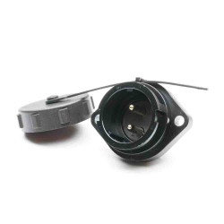 Złącze wielostykowe przemysłowe 2-pinowe Montaż na kołnierzu Gniazdo RS PRO