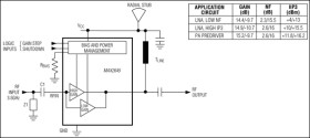 3.4GHz to 3.8GHz SiGe Low-Noise Amplifier/PA Predriver
