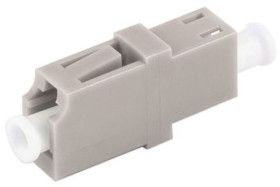 Fiber optic connector, LC socket to LC socket, OM1/OM2, multimode, ceramic, beige, BS07-60004