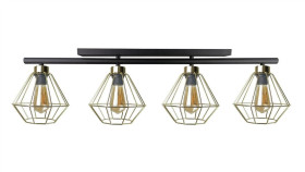 Lampa Sufitowa Nowoczesna 4Xe27 Febris Black/Gold