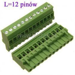 Listwa montaż. prosta 12-zacisk. żeńska r =5,08