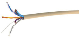 Kabel telefoniczny, 100m, 4-parowy, ekranowany, Kremowy, RS PRO, Odporność na ogień 8
