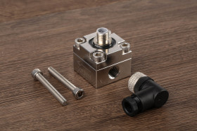 Przepływomierz do płynów 0,01 l/min → 4 l/min Przekładnia owalna 1/4 BSP 1/4 cala