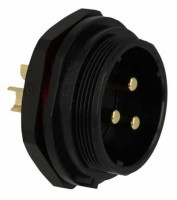 SPP2912-3WZ-P Wtyk 3 pin, zakręcane na obudowę, zakręcany, wodoodporny - gwint zewnętrzny (50A)