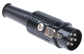 Wtyk Din 6 -pinowe Męski Montaż na kablu 100 V AC