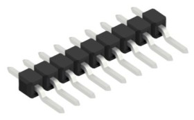 Pin header, 9 pole, pitch 2.54 mm, straight, black, 10050086