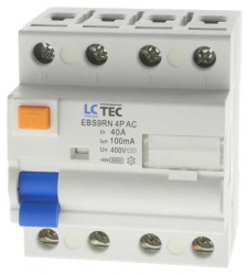 Wyłącznik różnicowoprądowy 3P+N 4P 40A 100mA typ AC EBS9RN
