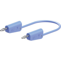 St&#xE4;ubli 641032-05023 LK-4N-S10 Test lead 50 cm blue, stackable 4 mm plugs