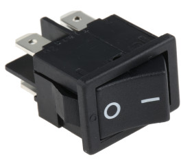 Przełącznik kołyskowy Wł.-wył. Nie 12 A DPST Czarny IP40 Marquardt