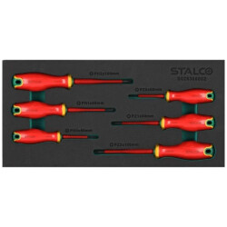 Wkrętaki elektrotechniczne SL/TORX, 7 elem. stal S2 1000V wkład EVA STALCO S026388801