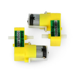 Silnik DC Dagu DG02S-2P 48:1 3V kątowy z podwójnym wałem - 2 szt.