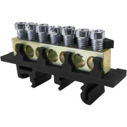 Listwa zaciskowa nieizol. 7x czarny L7 MOREK